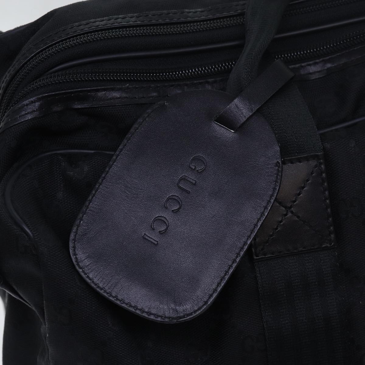 GUCCI GG Canvas Travel Case Boston Bag Black 012 1095 3674 ep4732