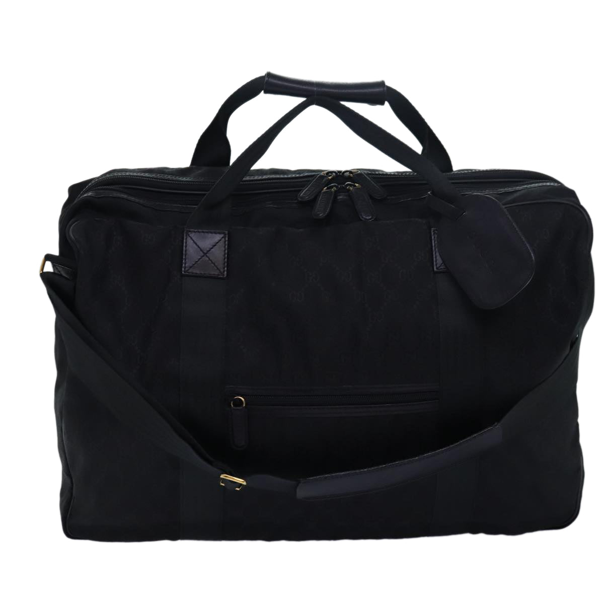 GUCCI GG Canvas Travel Case Boston Bag Black 012 1095 3674 ep4732