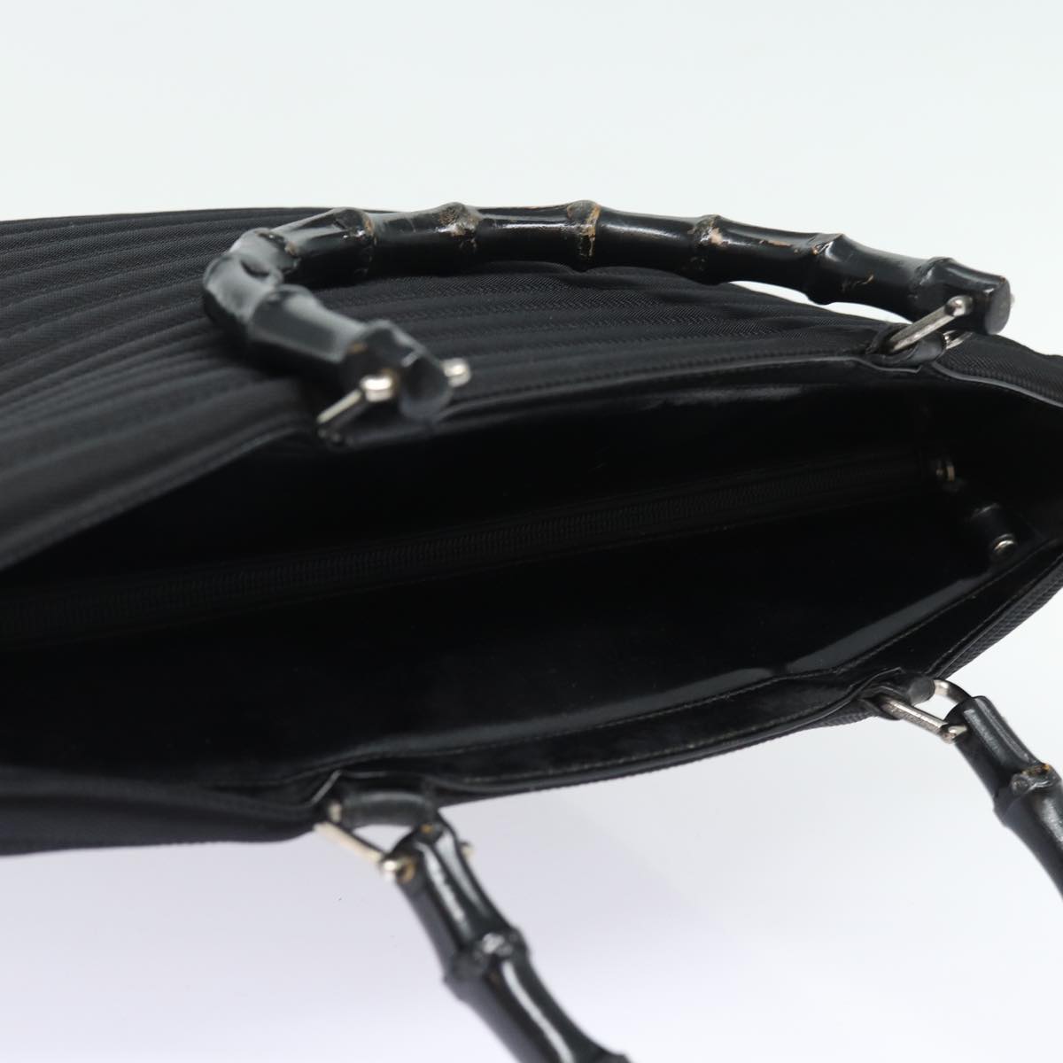 GUCCI Bamboo Hand Bag Nylon Black 002 1998 0352 ep4735