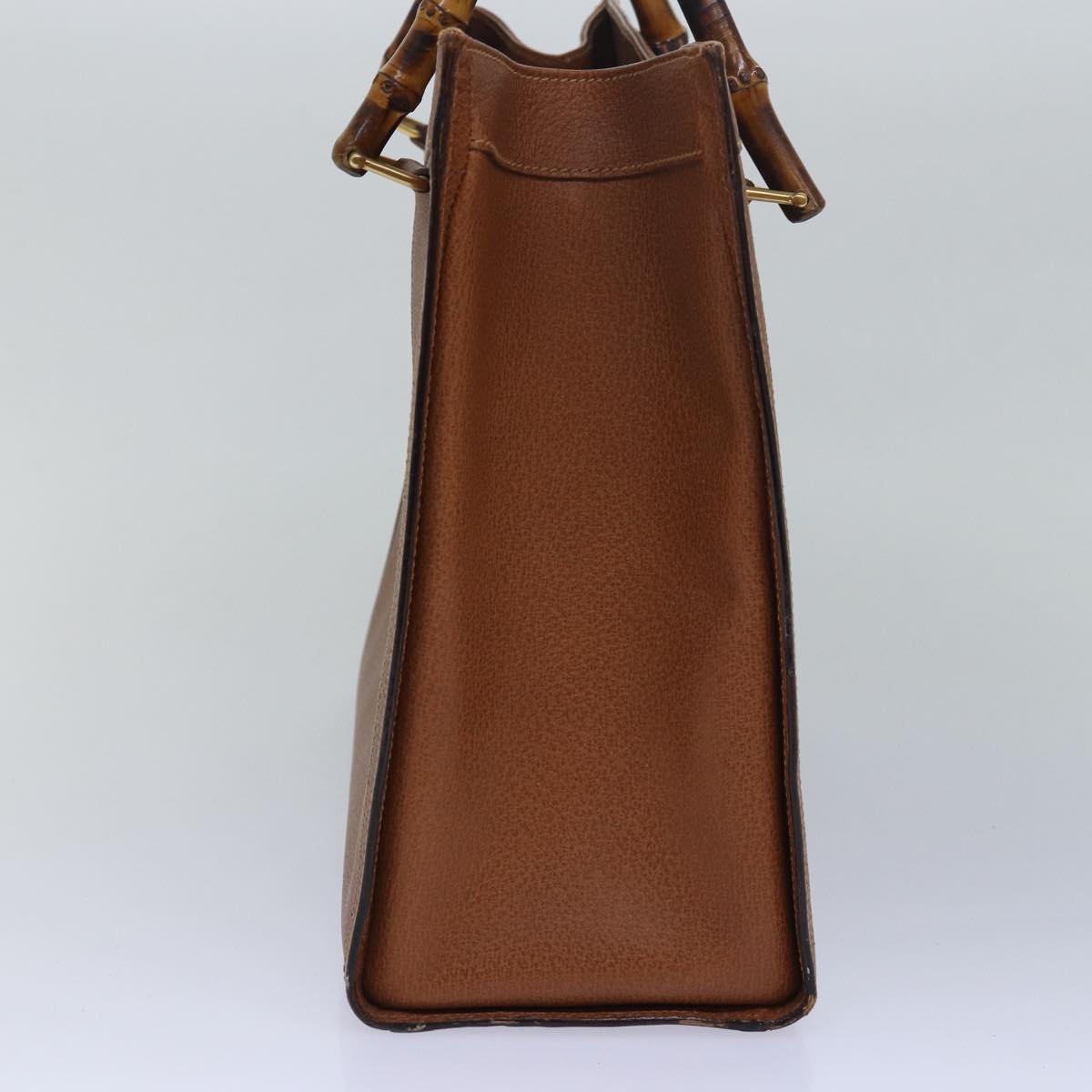 GUCCI Bamboo Hand Bag Leather Brown ep4740
