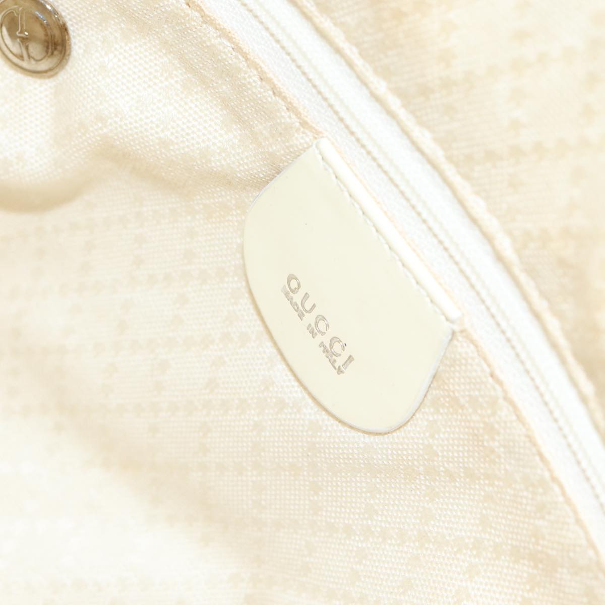 GUCCI Bamboo Shoulder Bag Nylon White 000 1956 0531 ep4742