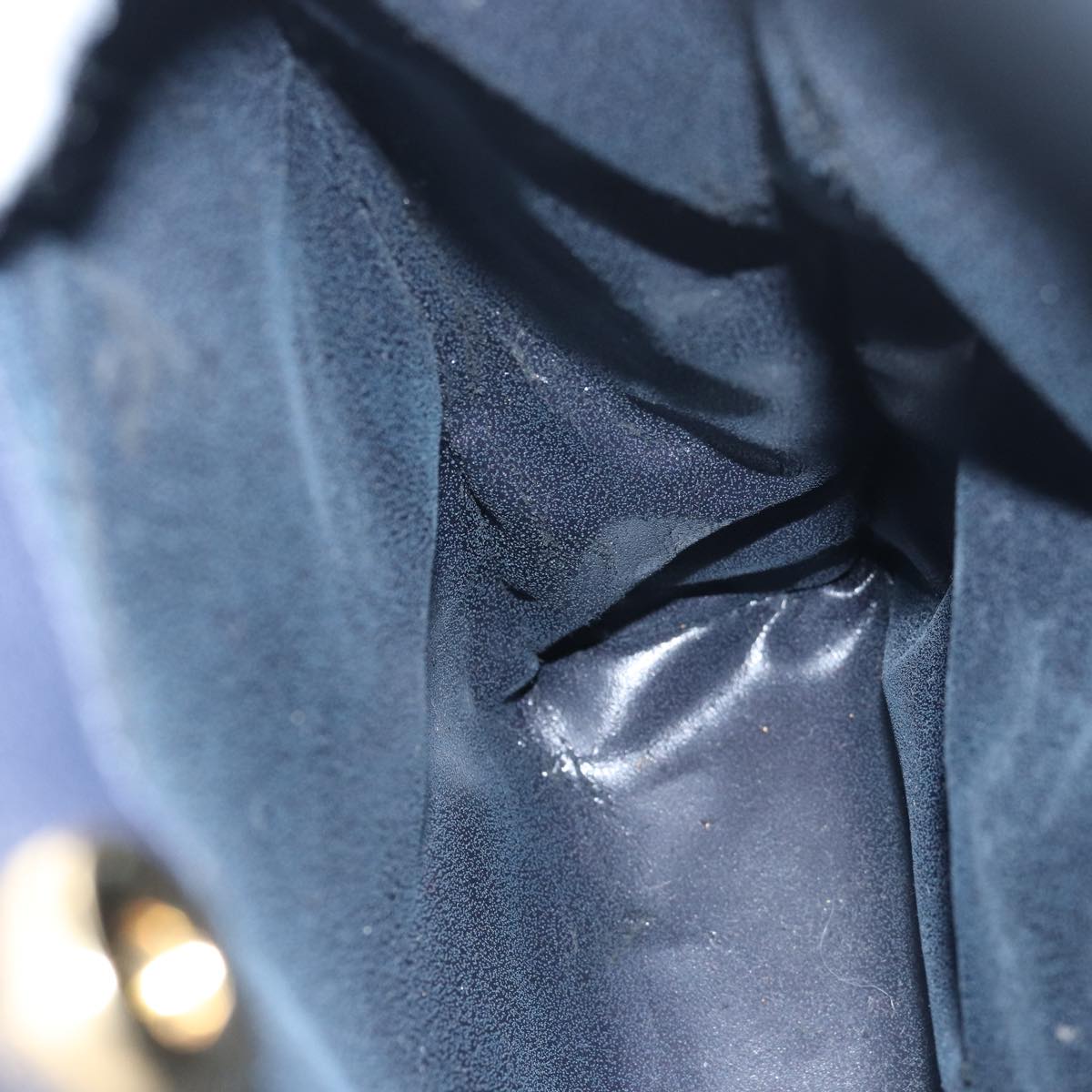 GUCCI Bamboo Hand Bag Suede Navy 002 123 0260 ep4750