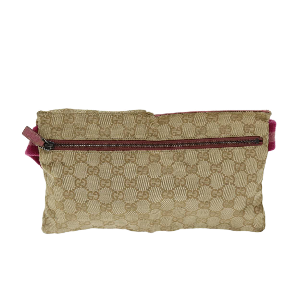 GUCCI GG Canvas Sherry Line Waist bag Beige Pink 28566 ep4752