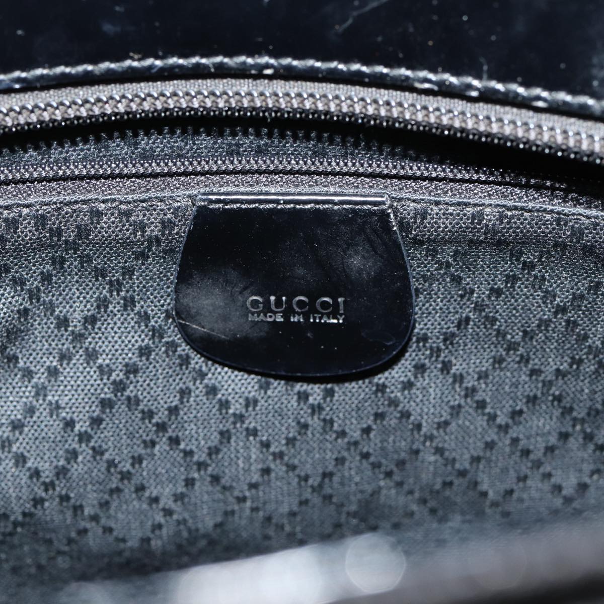 GUCCI Bamboo Hand Bag Nylon 2way Black 000 1998 0540 ep4783
