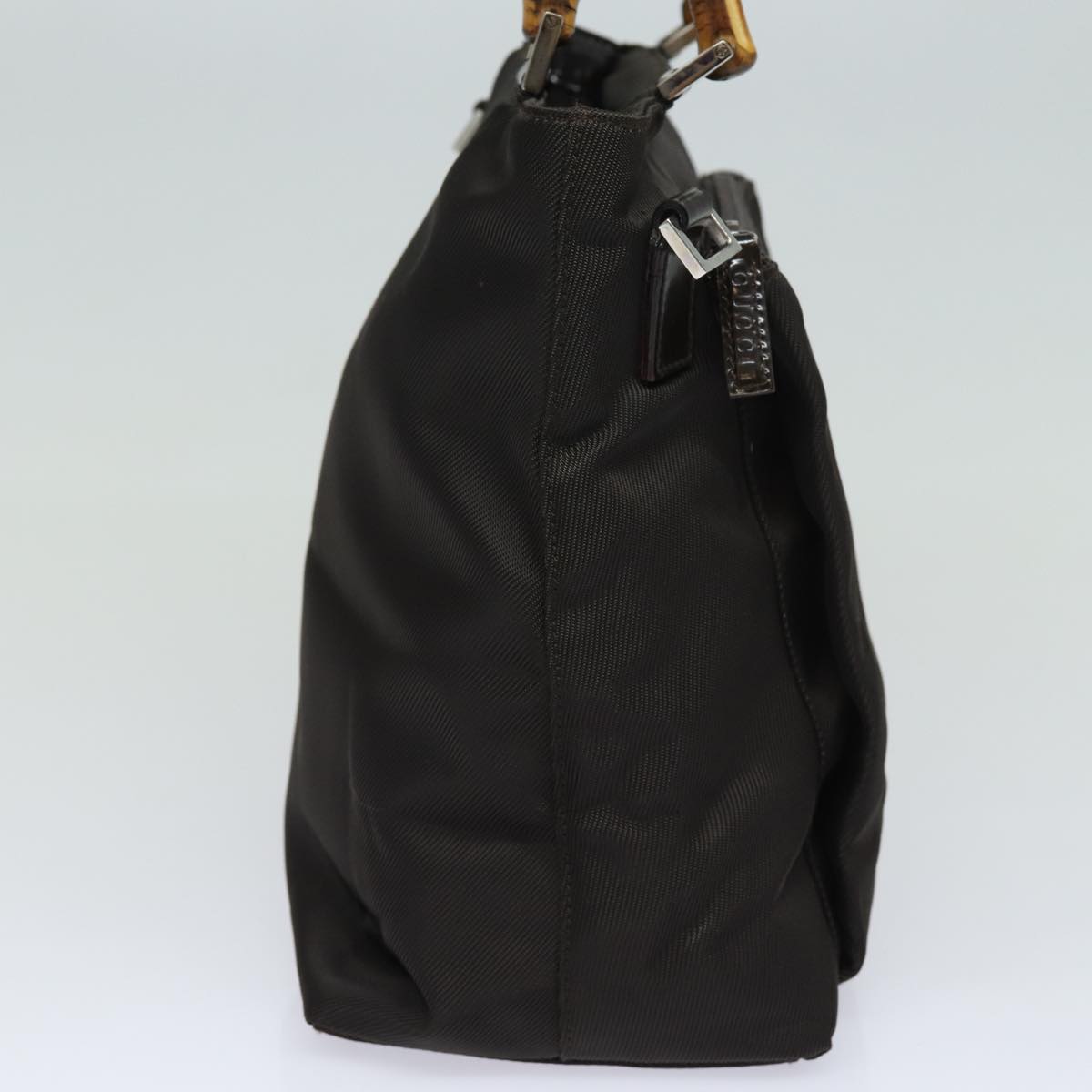 GUCCI Bamboo Hand Bag Nylon 2way Brown 002 2058 0508 5 ep4789