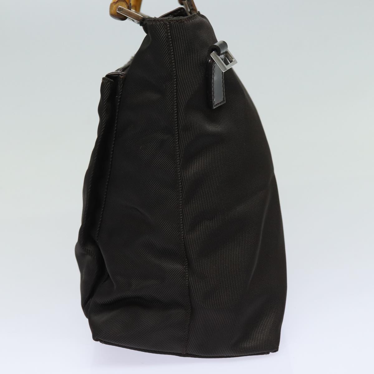 GUCCI Bamboo Hand Bag Nylon 2way Brown 002 2058 0508 5 ep4789
