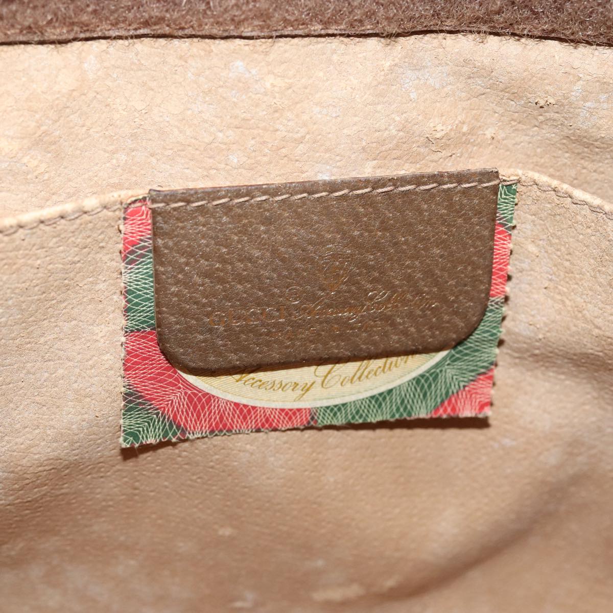 GUCCI GG Supreme Web Sherry Line Clutch Bag PVC Beige Red 89 01 033 ep4795