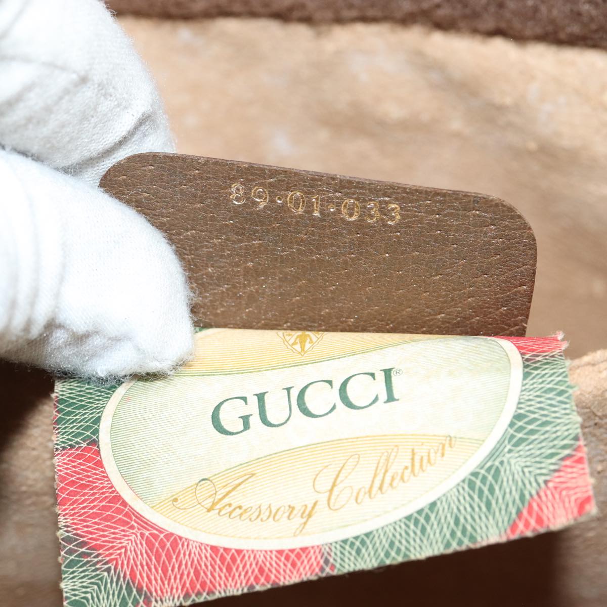 GUCCI GG Supreme Web Sherry Line Clutch Bag PVC Beige Red 89 01 033 ep4795