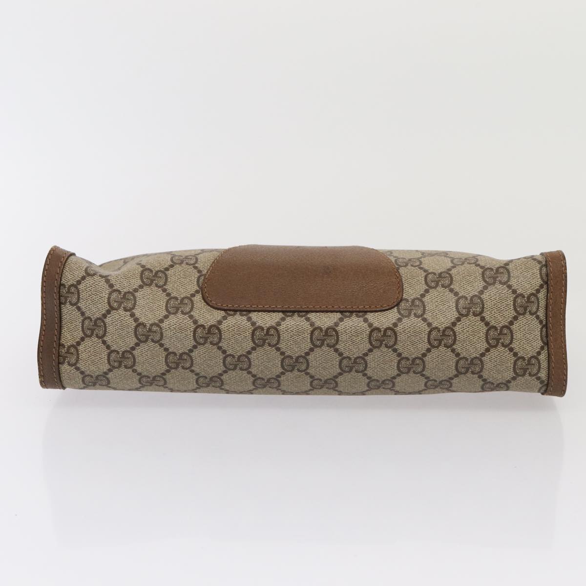 GUCCI GG Supreme Web Sherry Line Clutch Bag PVC Beige Red 89 01 033 ep4795