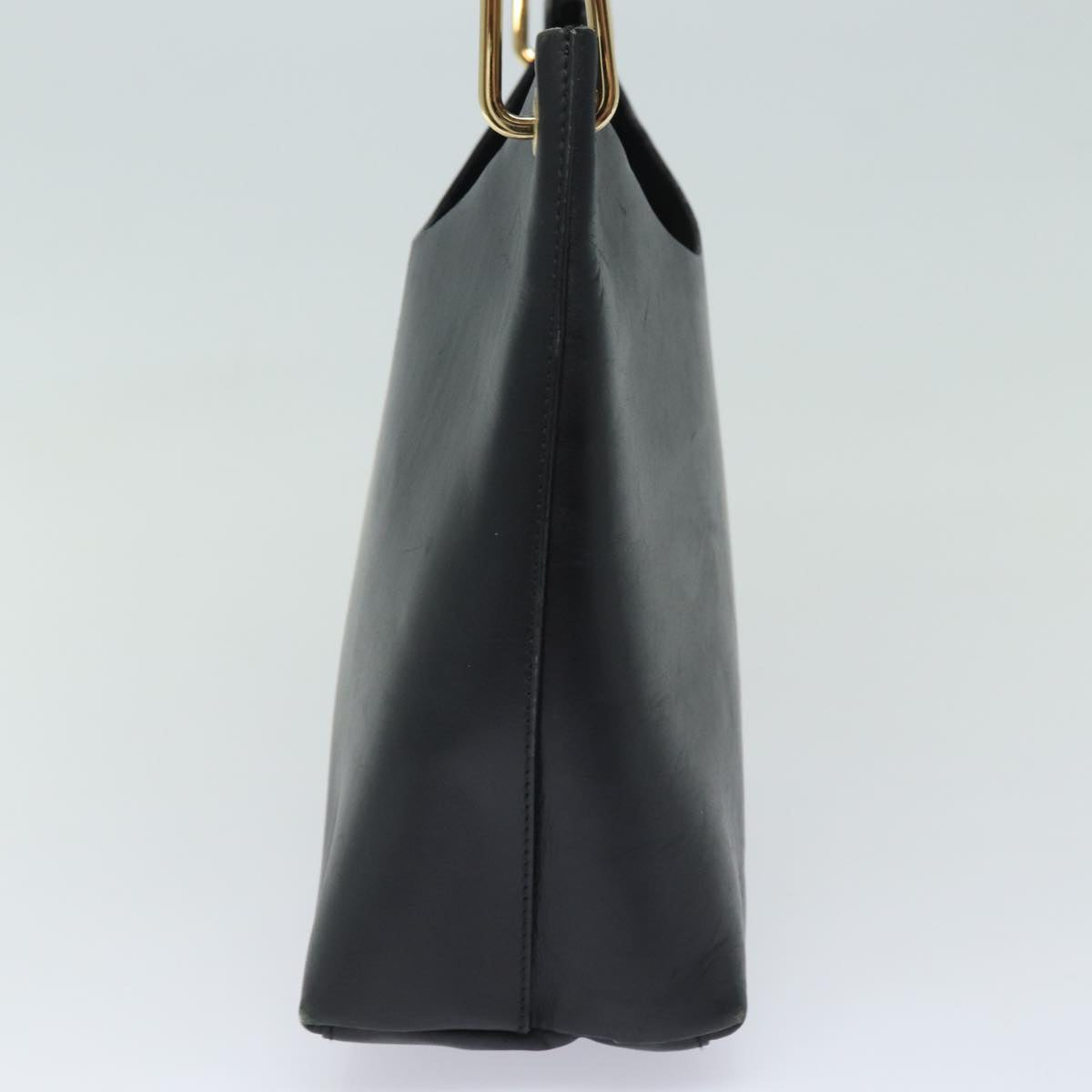 GUCCI Bamboo Shoulder Bag Leather Black 001 1998 1883 ep4796