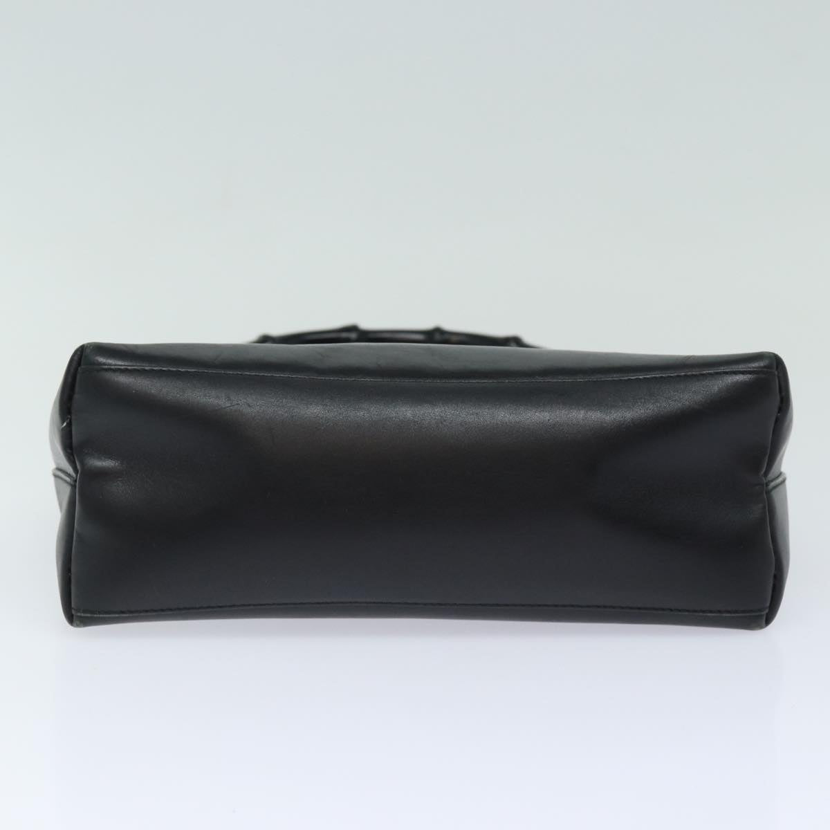 GUCCI Bamboo Shoulder Bag Leather Black 001 1998 1883 ep4796