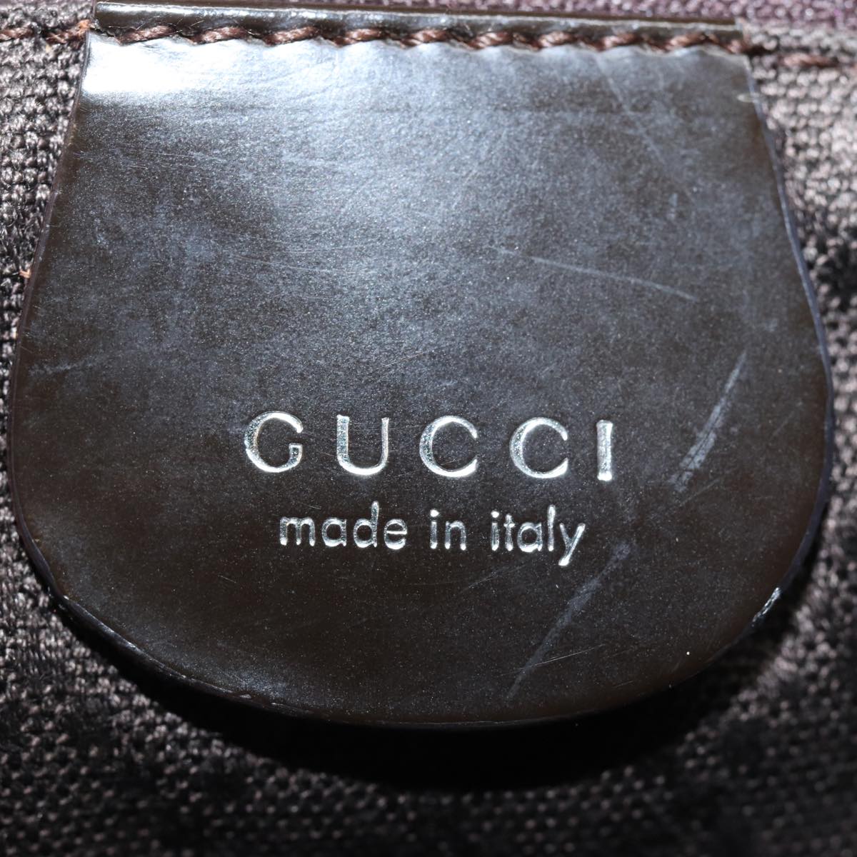 GUCCI Bamboo Hand Bag Nylon Khaki 000 1956 0531 ep4798