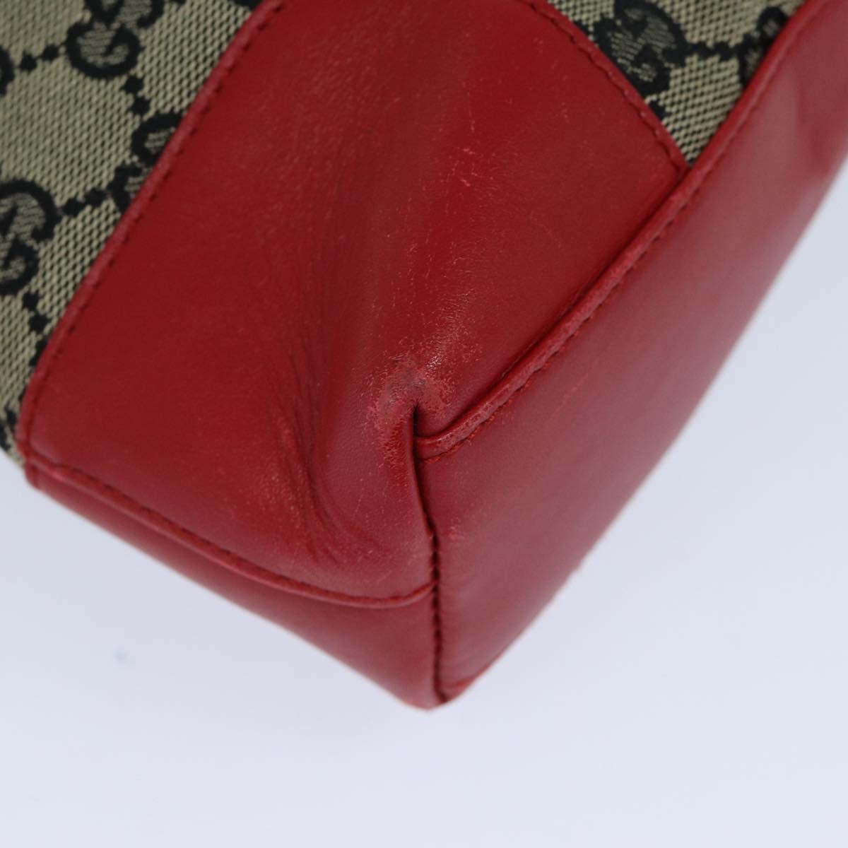 GUCCI GG Canvas Shoulder Bag Beige Red 001 4231 ep4806