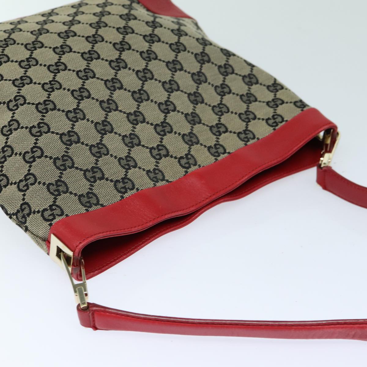 GUCCI GG Canvas Shoulder Bag Beige Red 001 4231 ep4806