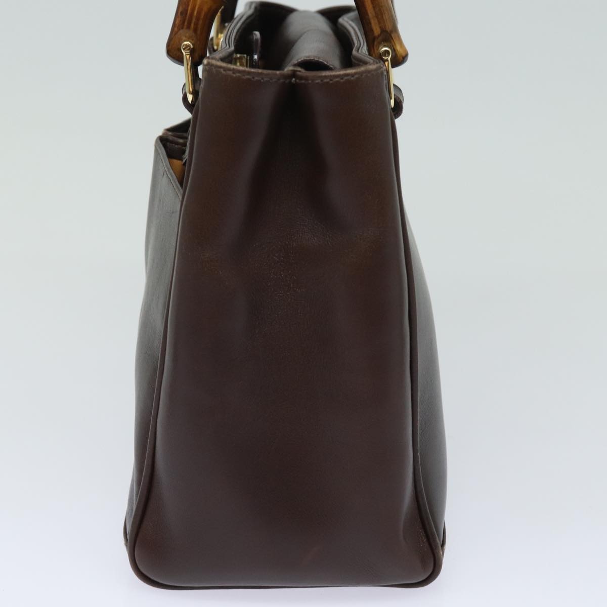 GUCCI Bamboo Hand Bag Leather 2way Brown 000 122 0316 ep4809