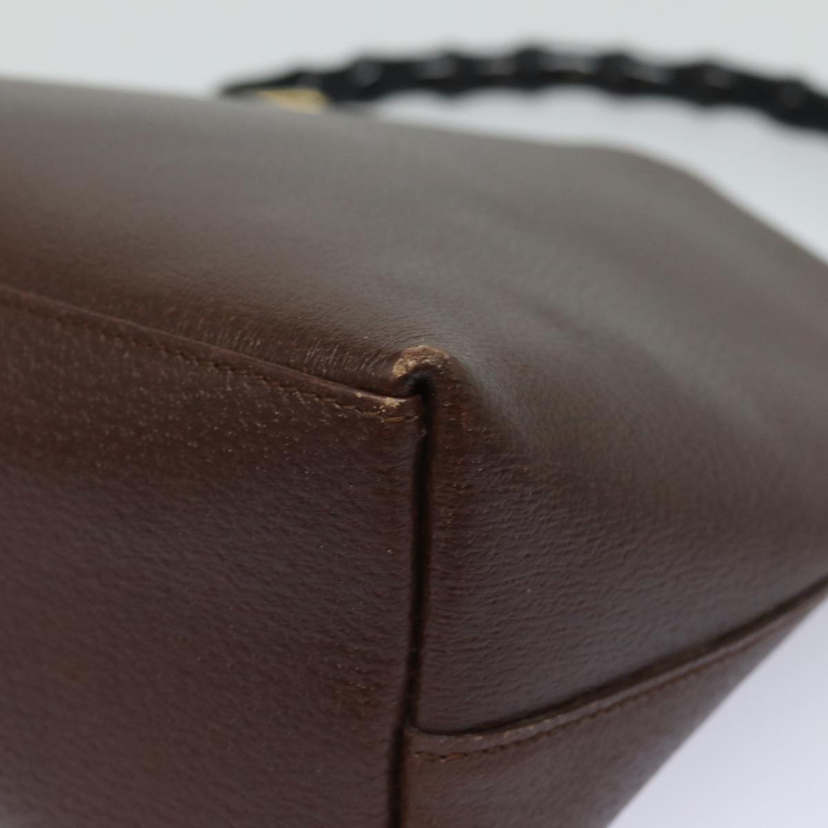 GUCCI Bamboo Shoulder Bag Leather Brown 001 1880 2123 ep4810