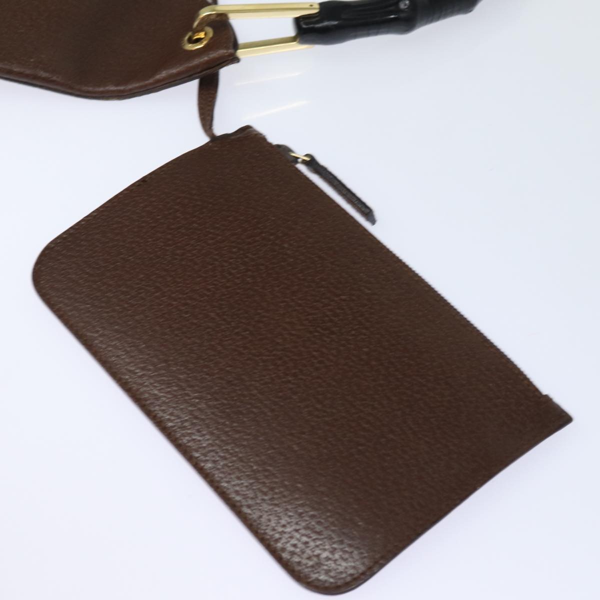 GUCCI Bamboo Shoulder Bag Leather Brown 001 1880 2123 ep4810