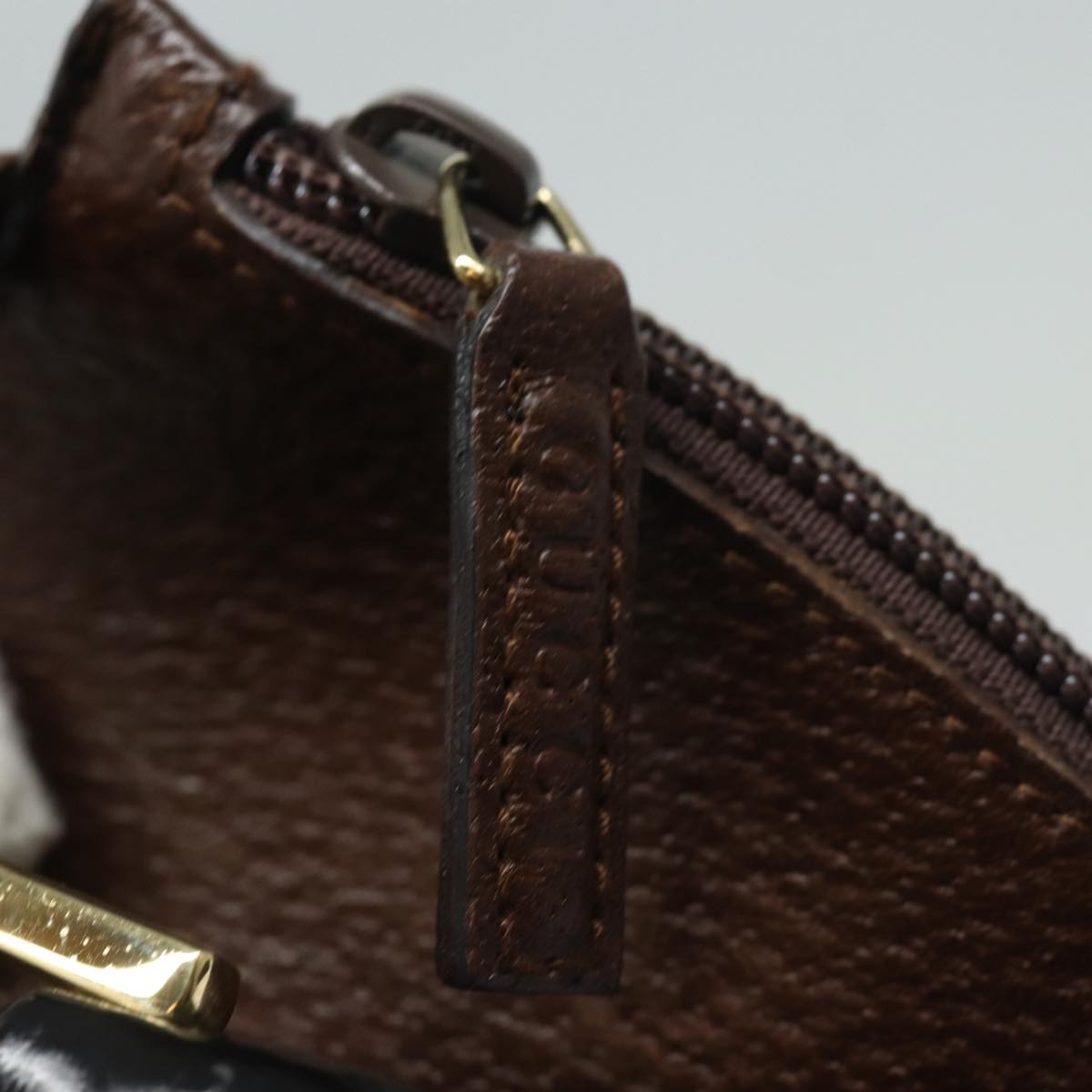 GUCCI Bamboo Shoulder Bag Leather Brown 001 1880 2123 ep4810