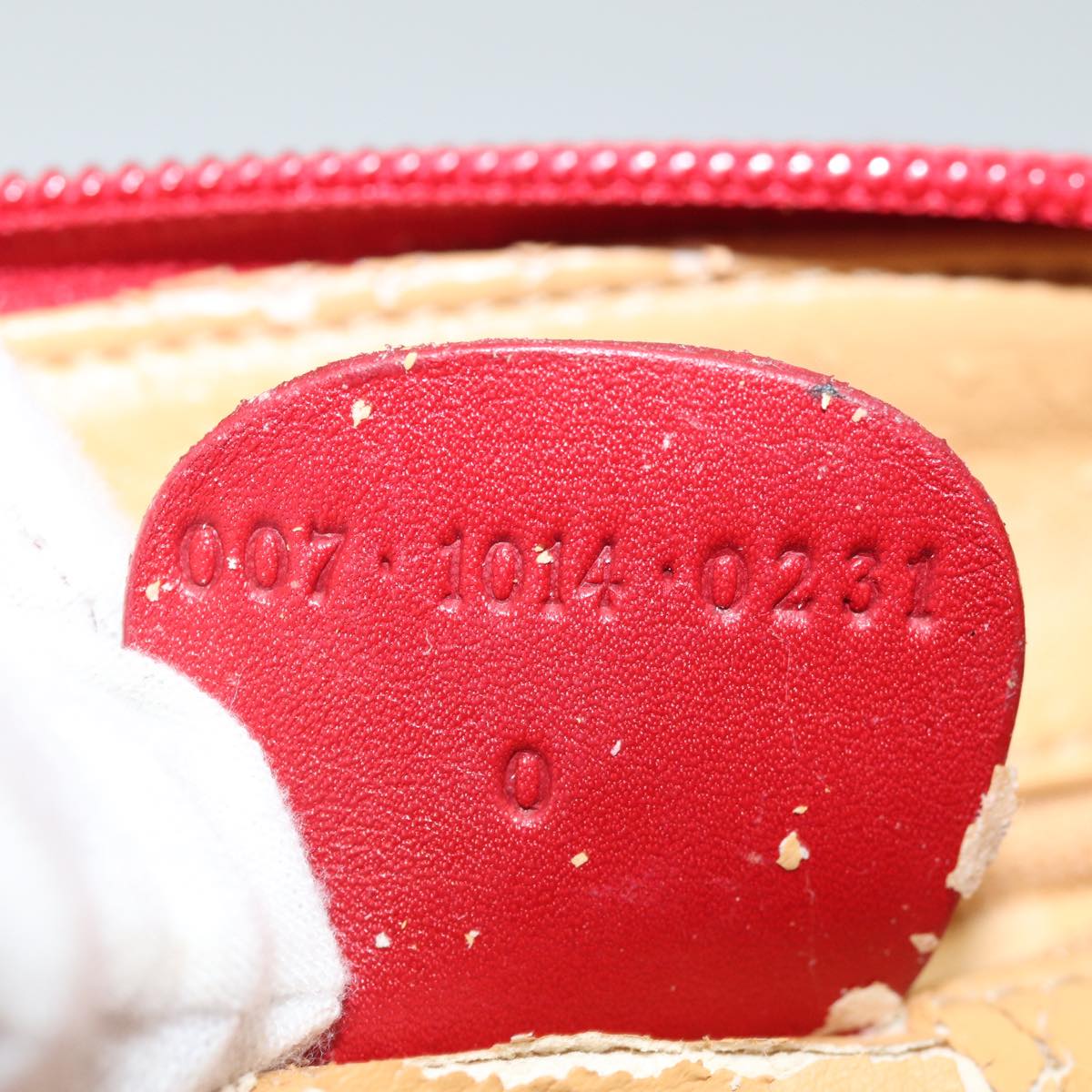 GUCCI Bamboo Hand Bag Leather 2way Red 007 1014 0231 ep4811