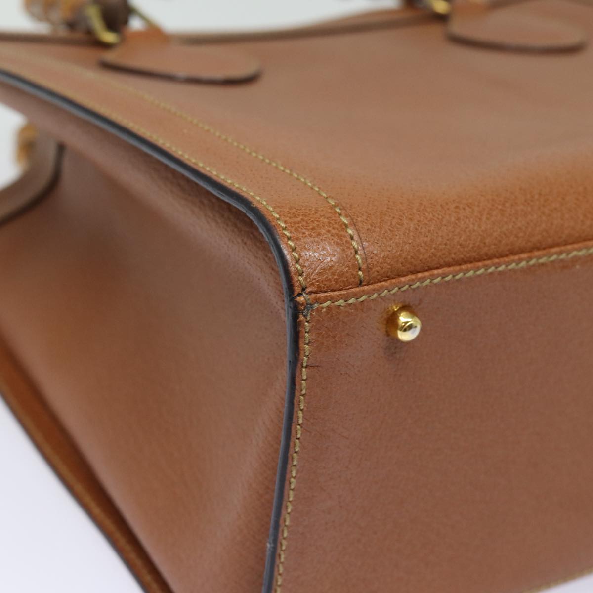 GUCCI Bamboo Hand Bag Leather Brown 002 1186 0260 ep4831