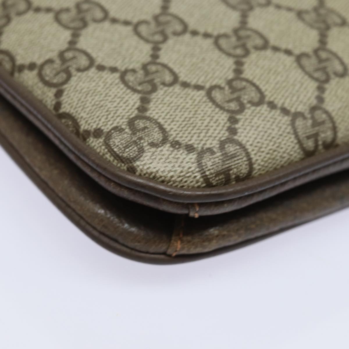 GUCCI GG Supreme Shoulder Bag PVC Beige ep4841