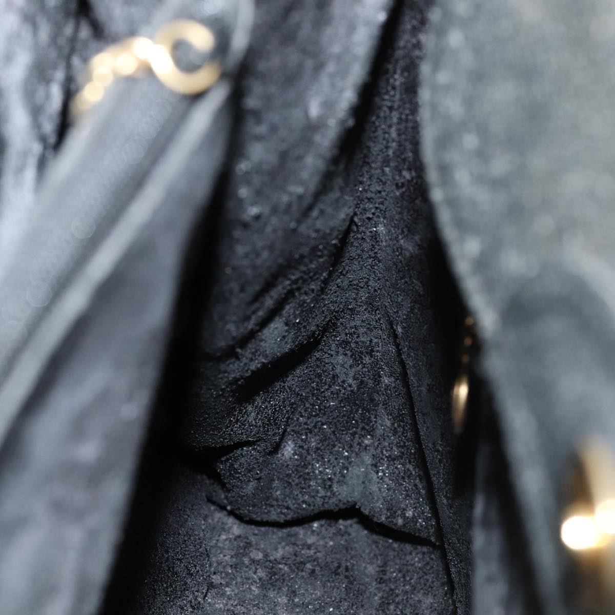 GUCCI Bamboo Hand Bag Suede Black 002 2865 0260 ep4887