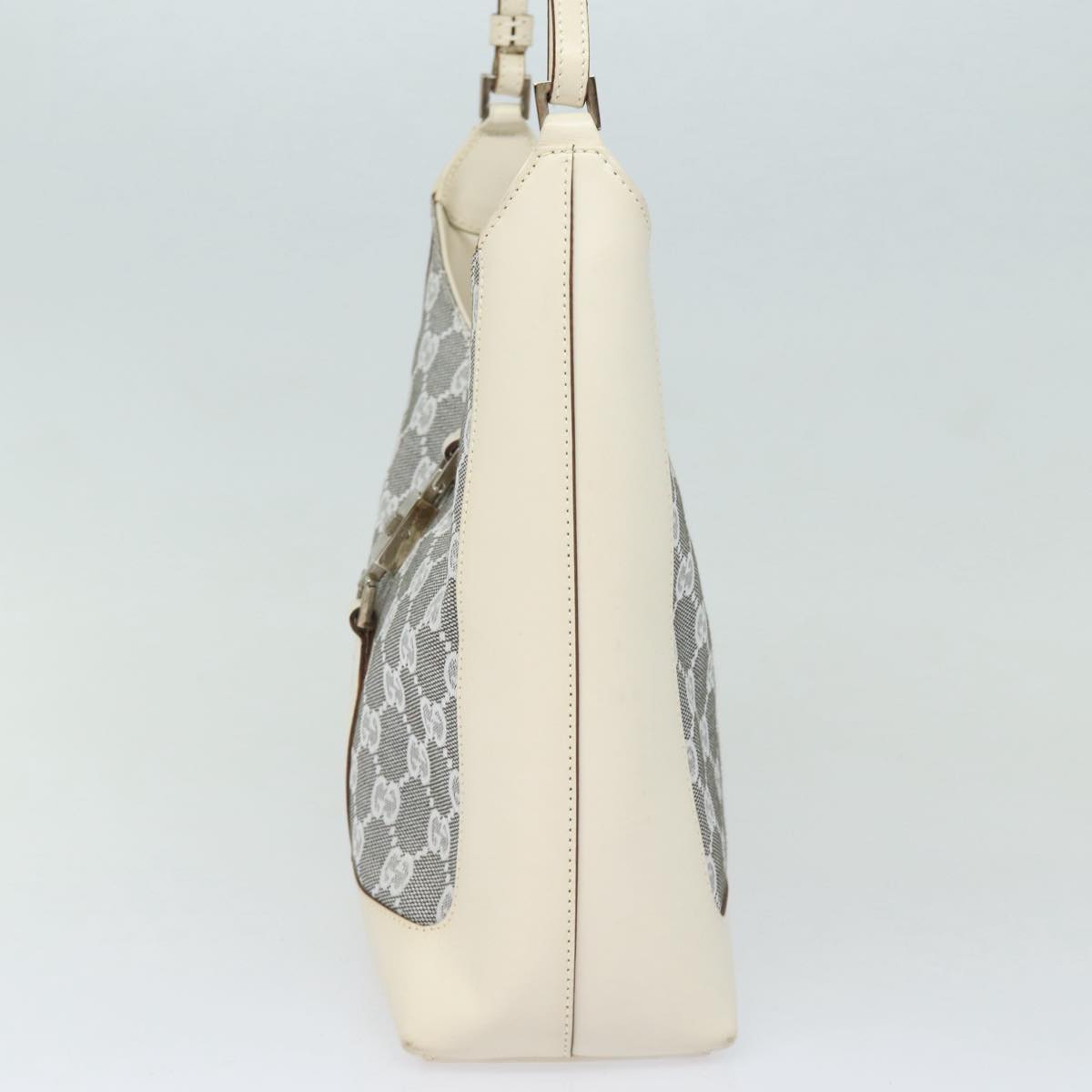 GUCCI GG Canvas Jackie Shoulder Bag White 001 3876 ep4890