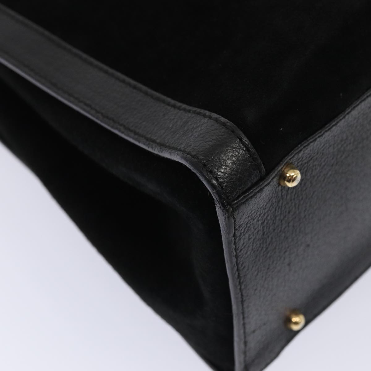 GUCCI Bamboo Hand Bag Suede Black 002 1186 0260 ep4906