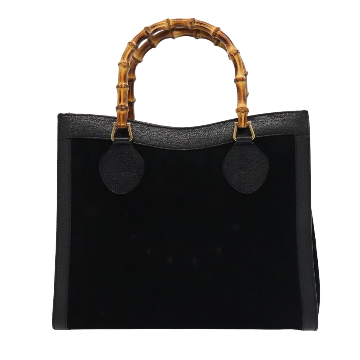 GUCCI Bamboo Hand Bag Suede Black 002 1186 0260 ep4906