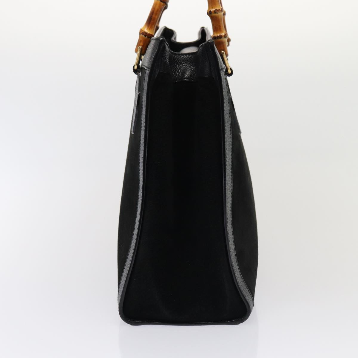 GUCCI Bamboo Hand Bag Suede Black 002 1186 0260 ep4906