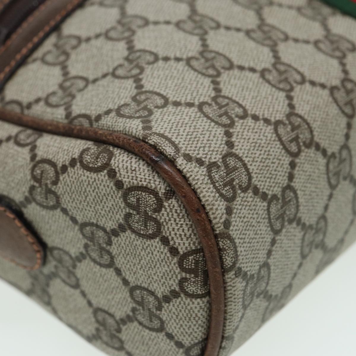 GUCCI GG Supreme Web Sherry Line Shoulder Bag PVC Beige Red 010 378 ep4916