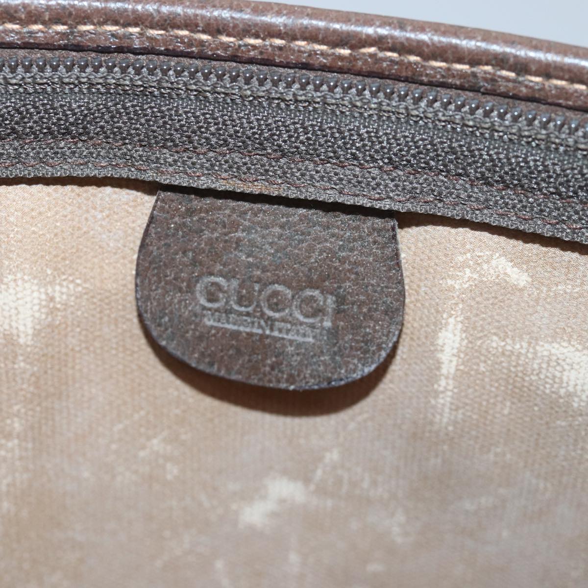 GUCCI GG Supreme Clutch Bag PVC Leather Beige 014 122 ep4918