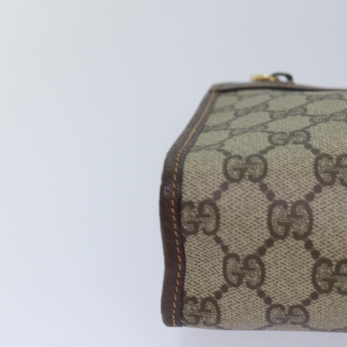 GUCCI GG Supreme Clutch Bag PVC Leather Beige 014 122 ep4918