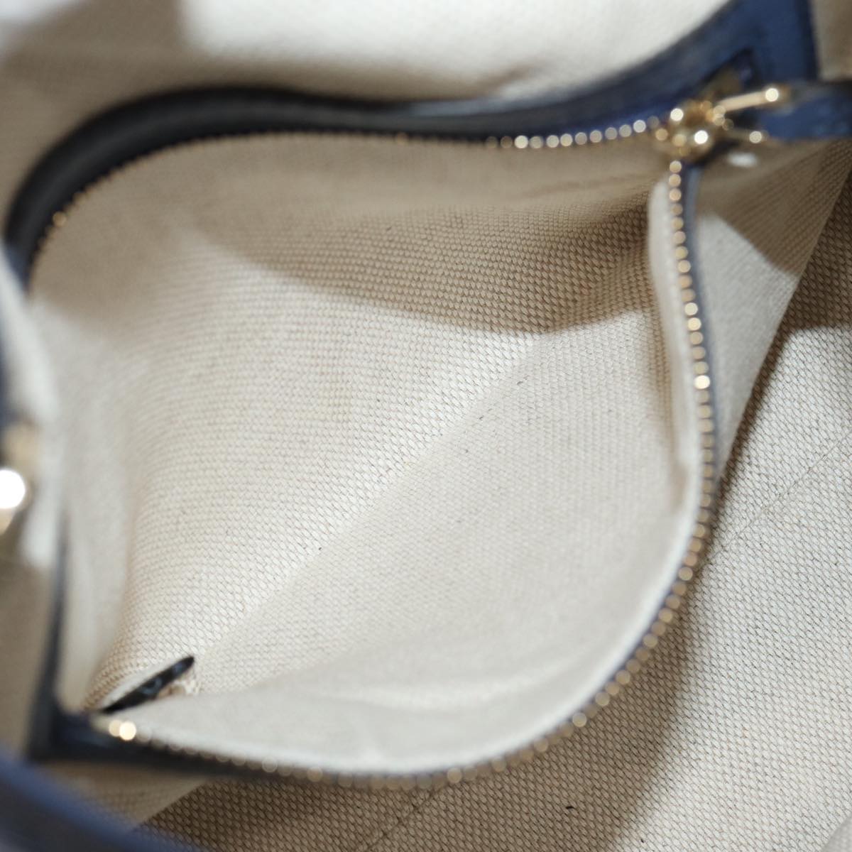 GUCCI Soho Hand Bag Enamel 2way Navy 336751 ep4950