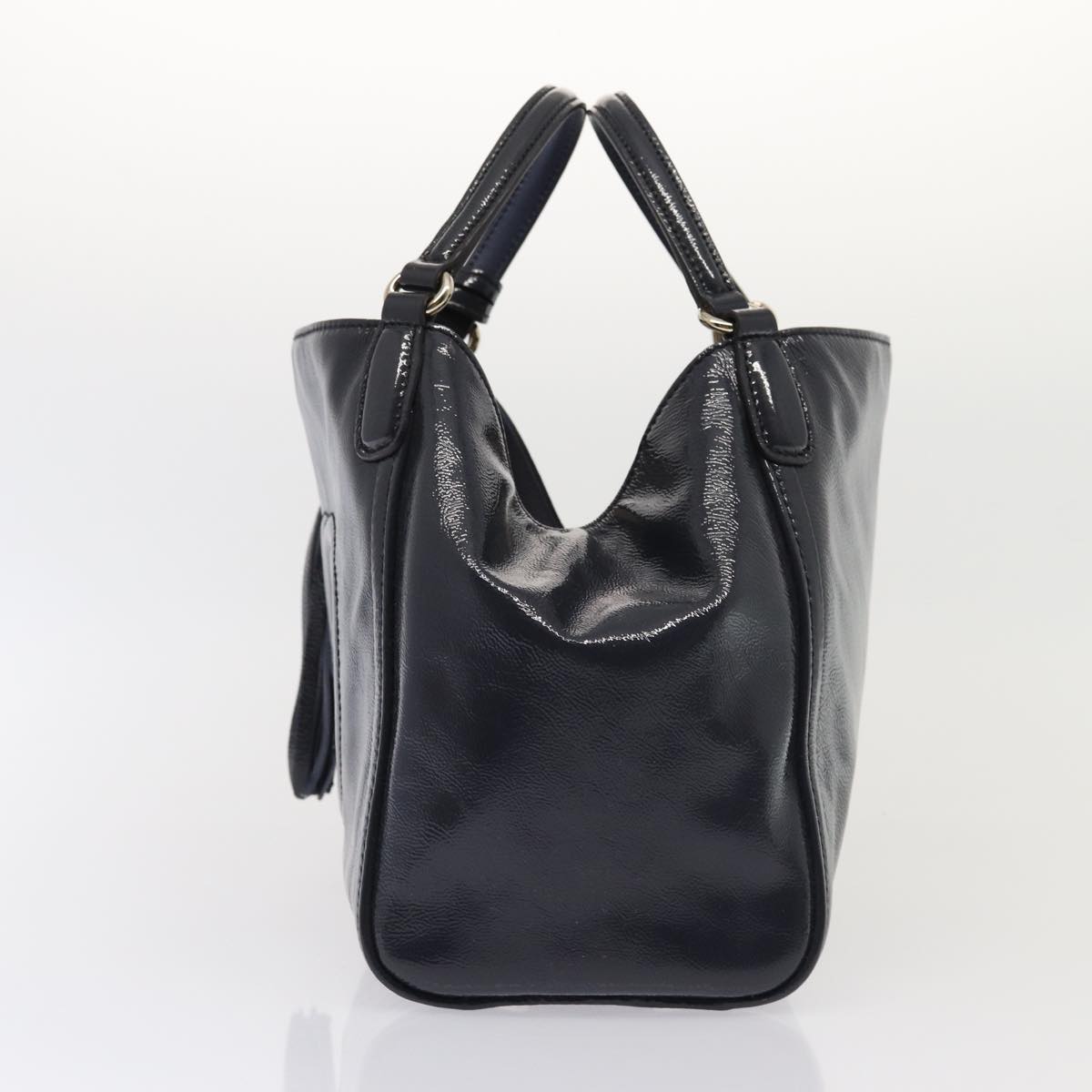GUCCI Soho Hand Bag Enamel 2way Navy 336751 ep4950