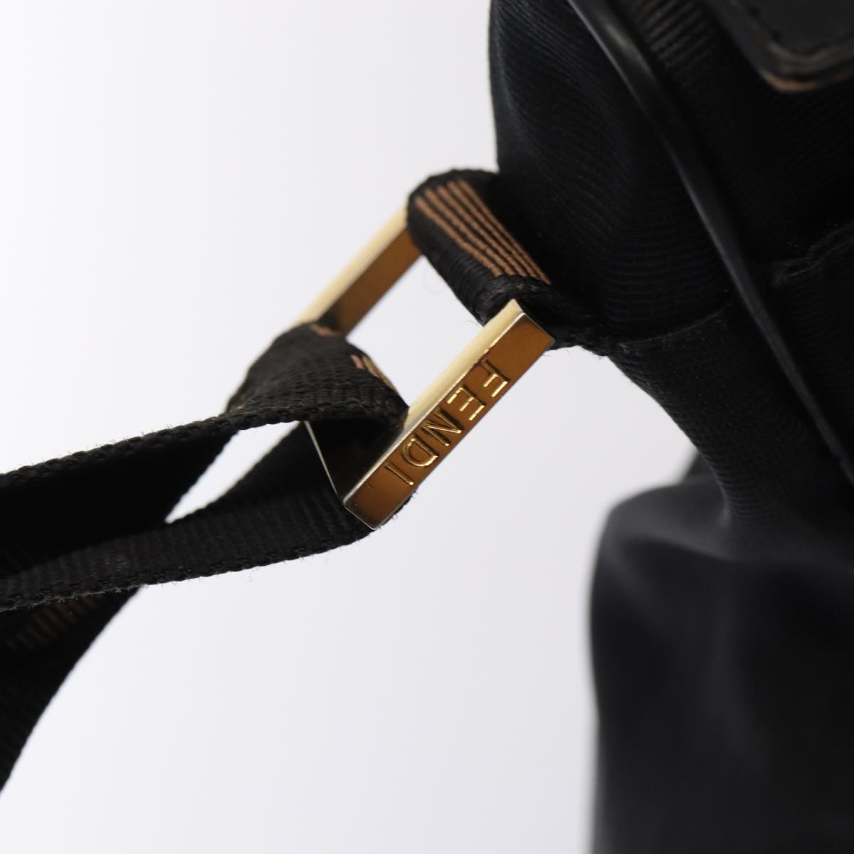 FENDI Shoulder Bag Nylon Black ep4969