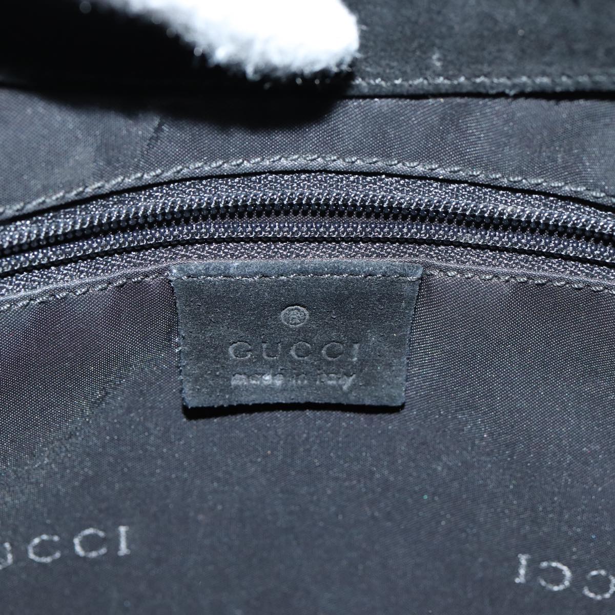 GUCCI Bamboo Shoulder Bag Suede Black 001 3244 ep4971