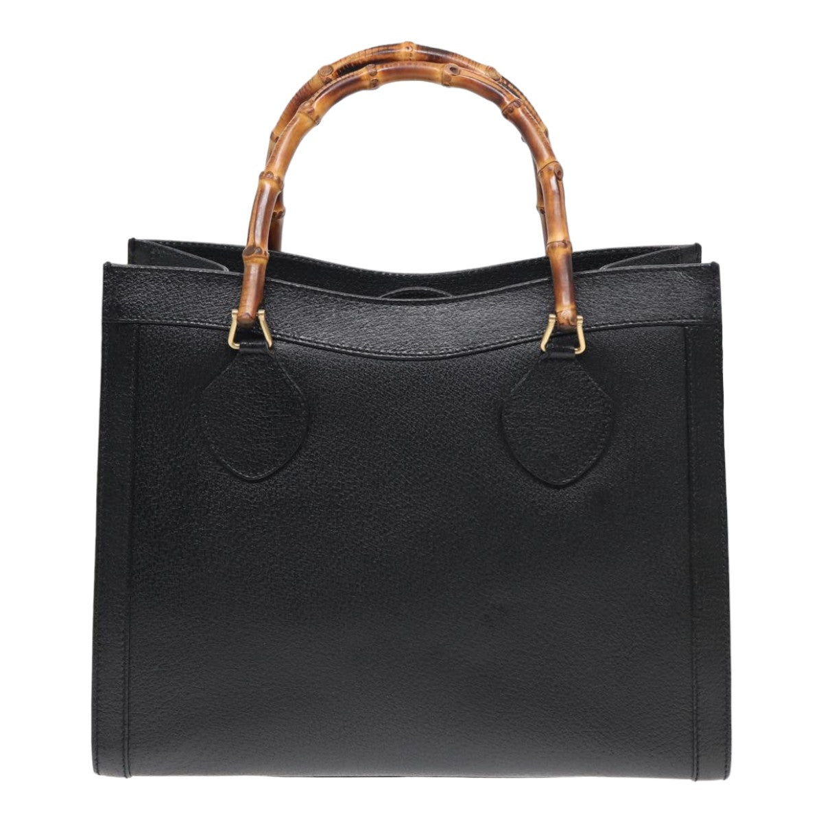 GUCCI Bamboo Hand Bag Leather Black ep4975