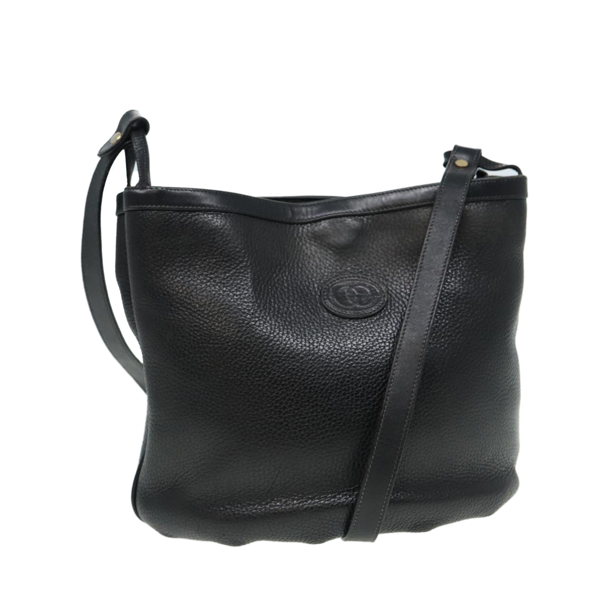 GUCCI Shoulder Bag Leather Black ep4979