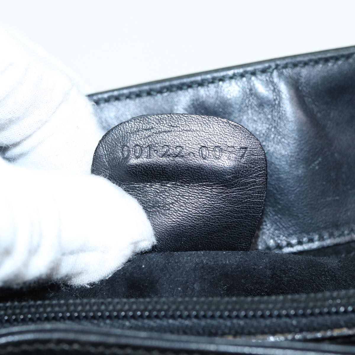 GUCCI Shoulder Bag Leather Black ep4979