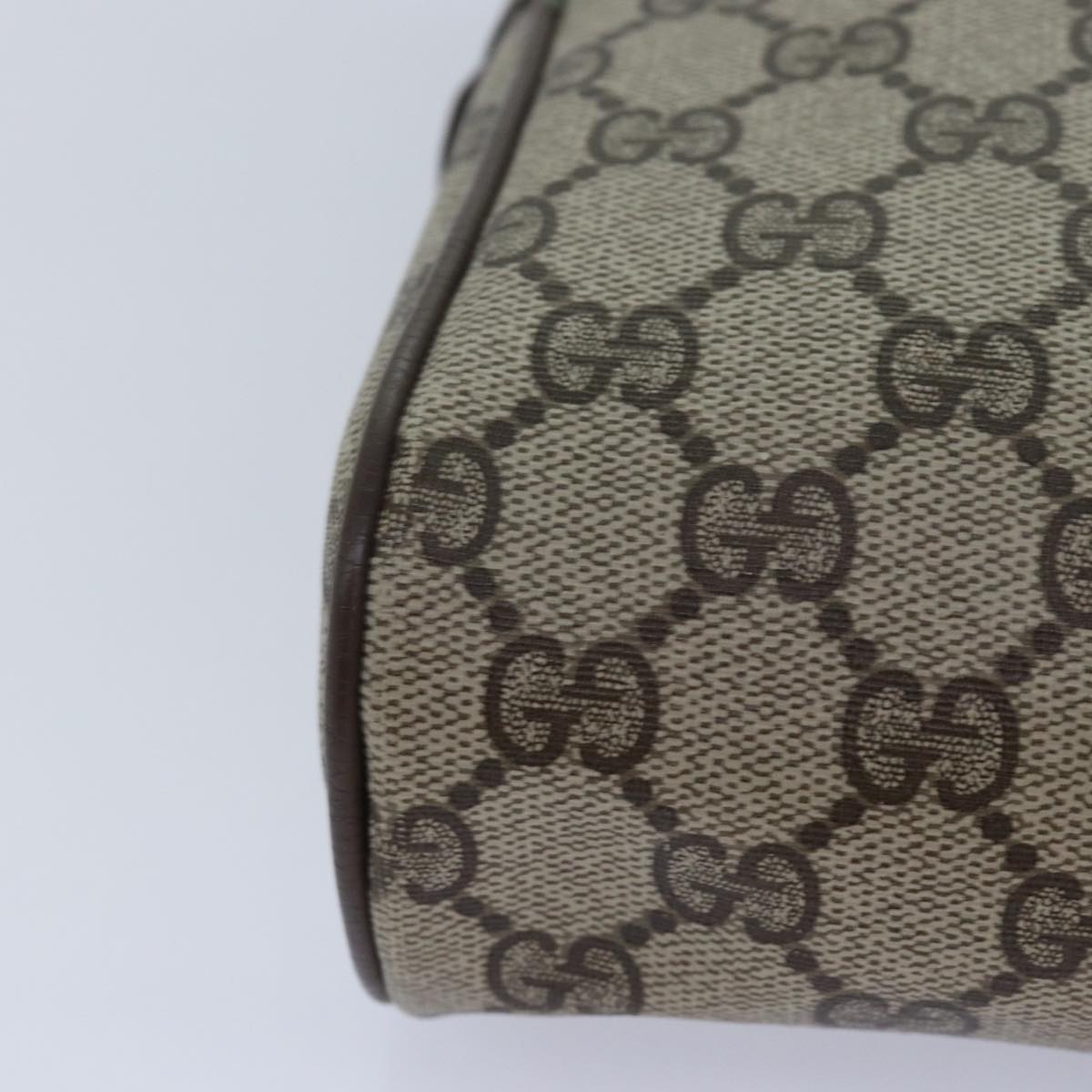 GUCCI GG Supreme Web Sherry Line Clutch Bag PVC Beige Red 89 01 012 ep4988