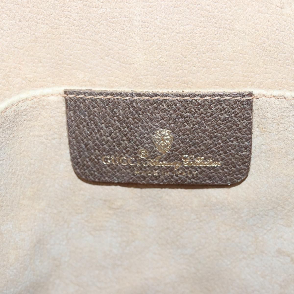 GUCCI GG Supreme Web Sherry Line Clutch Bag PVC Beige 89 01 031 ep4990