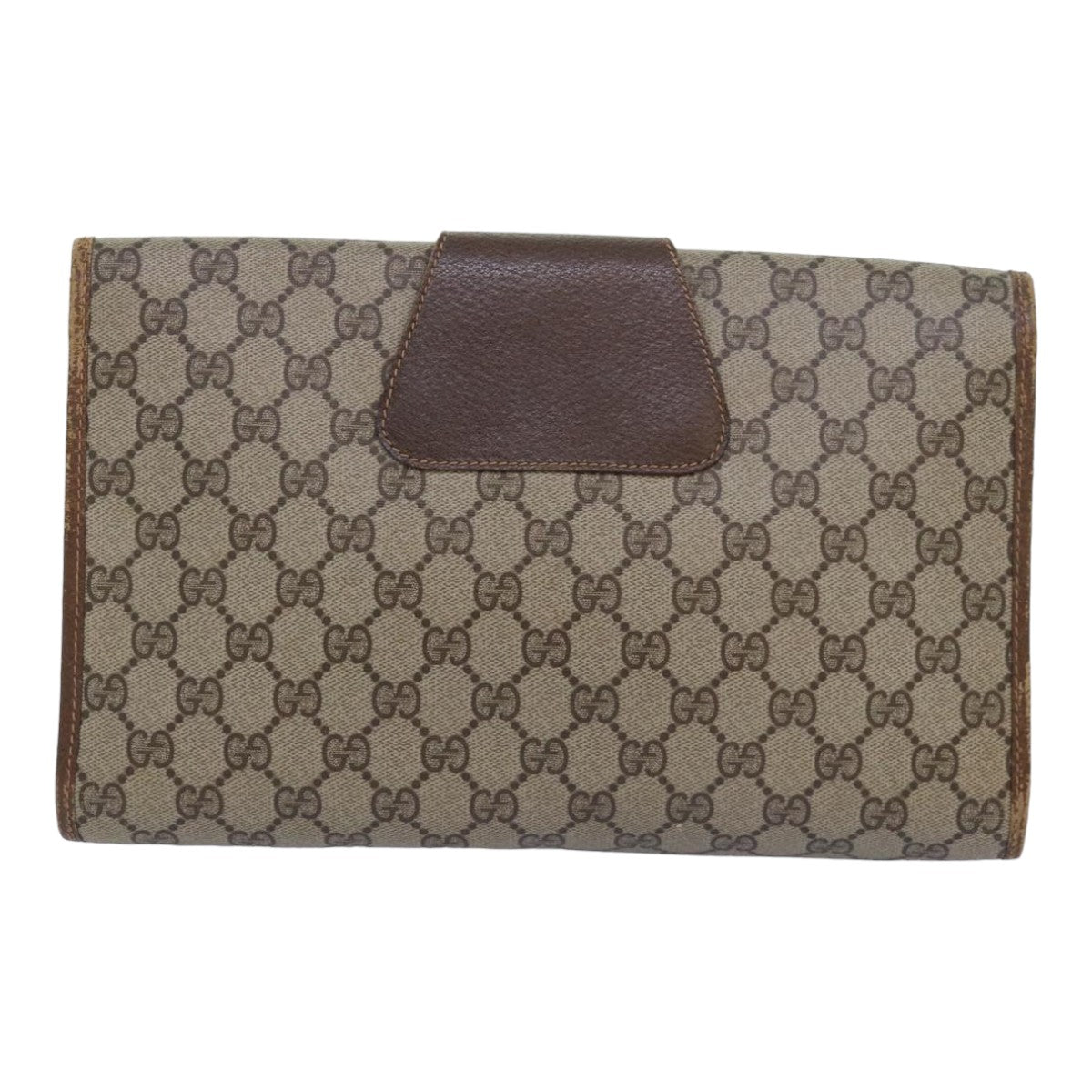 GUCCI GG Supreme Web Sherry Line Clutch Bag PVC Beige 89 01 031 ep4990