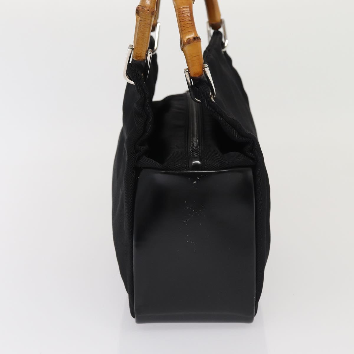 GUCCI Bamboo Hand Bag Nylon Black 000 1014 0575 5 ep5063
