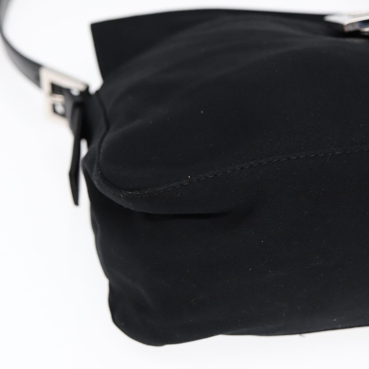 FENDI Mamma Baguette Shoulder Bag Nylon Black ep5075