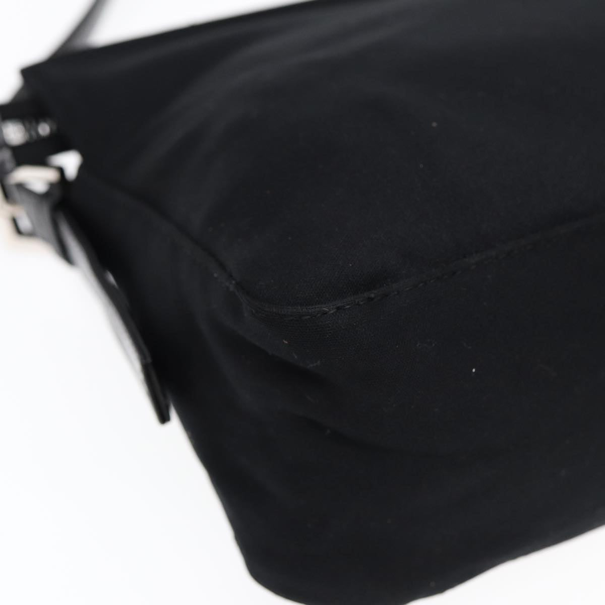FENDI Mamma Baguette Shoulder Bag Nylon Black ep5075