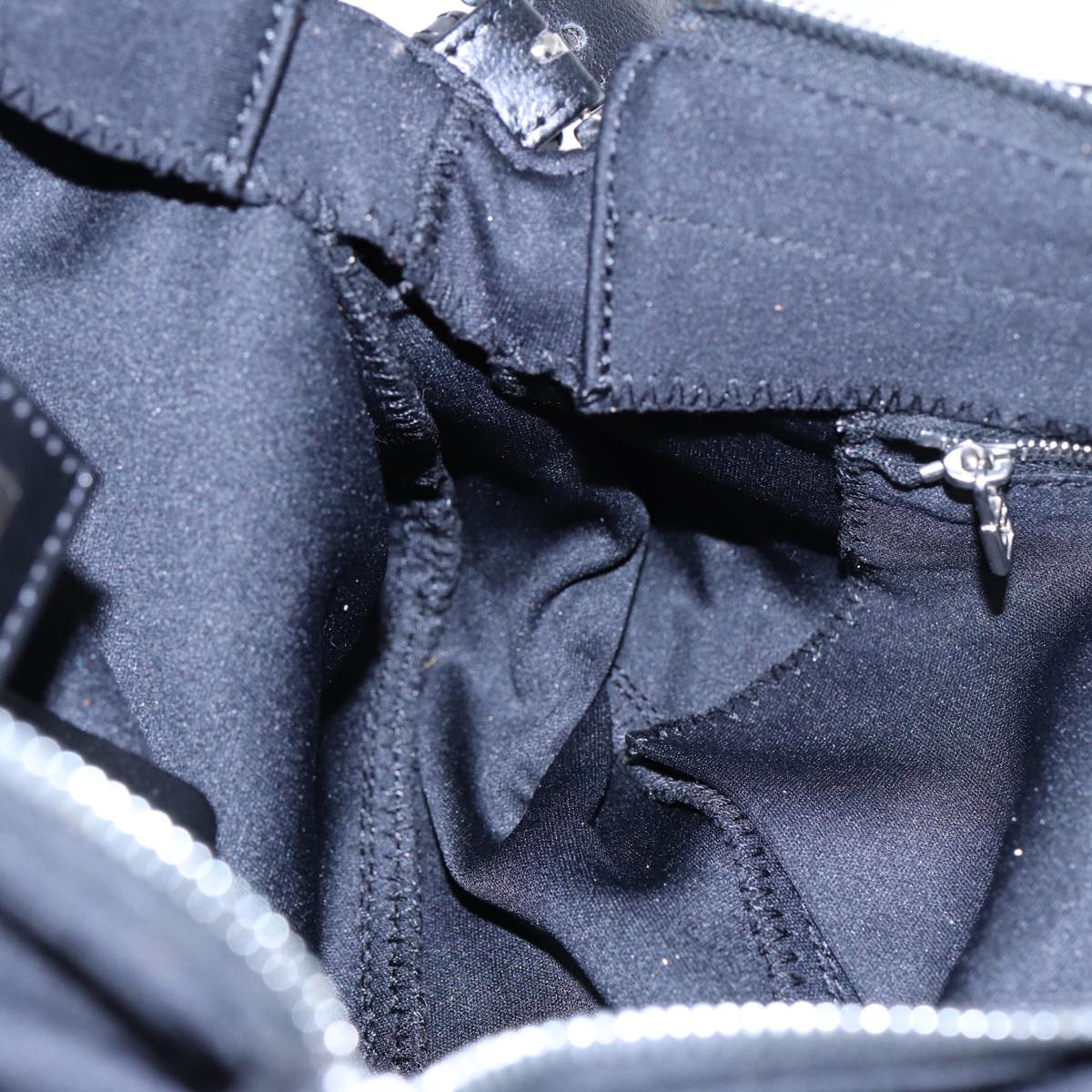FENDI Mamma Baguette Shoulder Bag Nylon Black ep5075