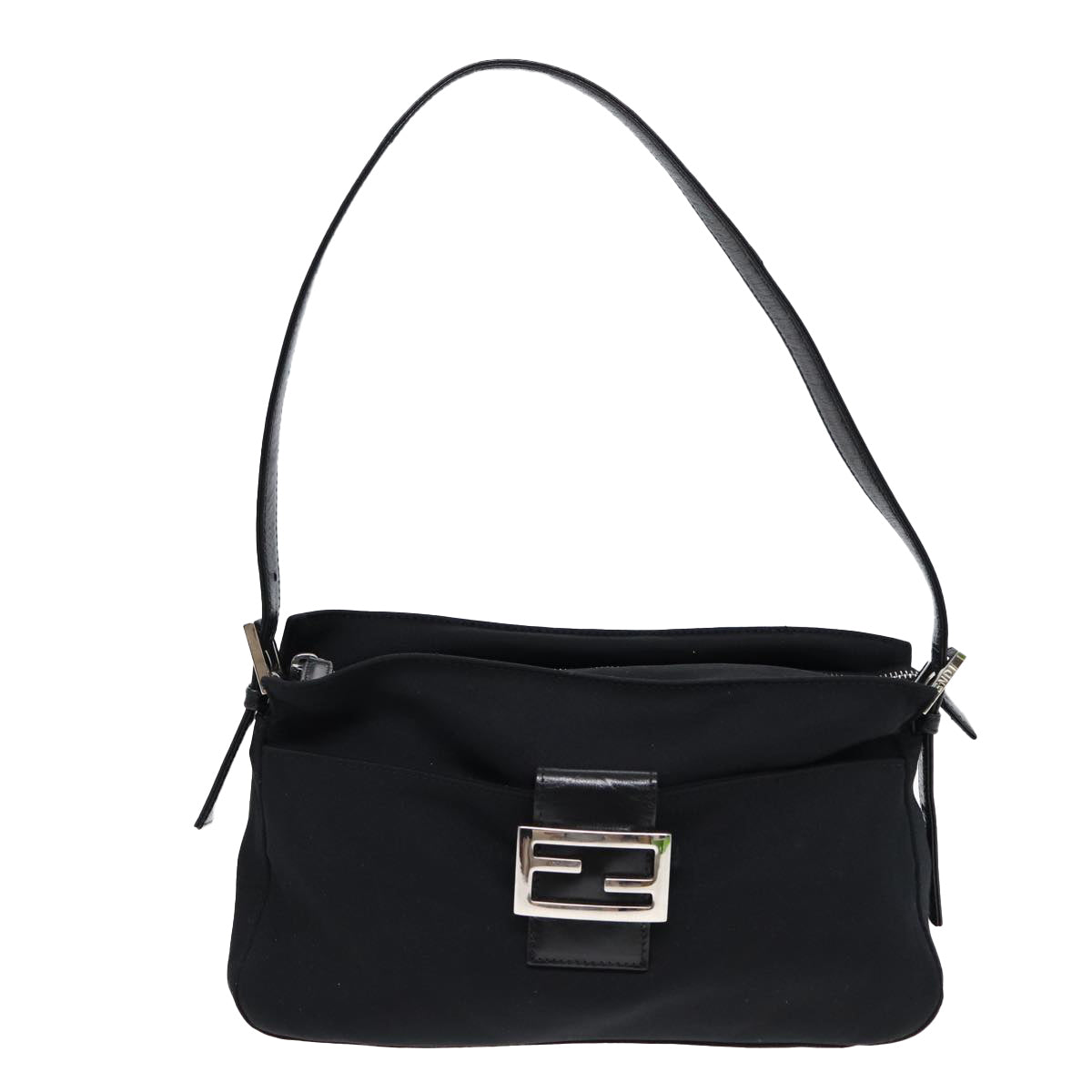 FENDI Mamma Baguette Shoulder Bag Nylon Black ep5075
