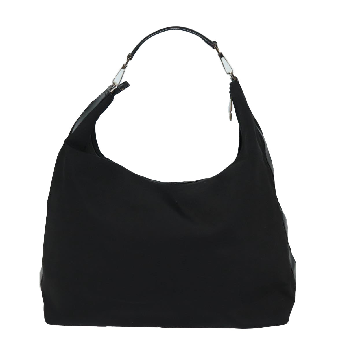 GUCCI Shoulder Bag Nylon Black Silver 001 1956 ep5116