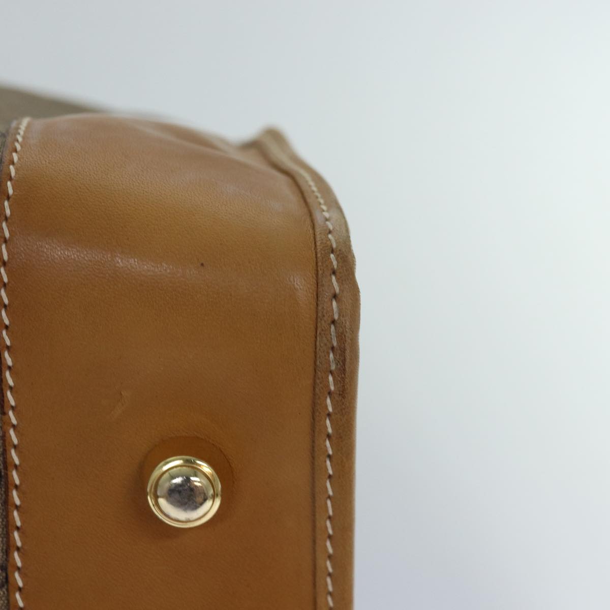 GUCCI Micro GG Canvas Boston Bag PVC Leather Beige ep5159